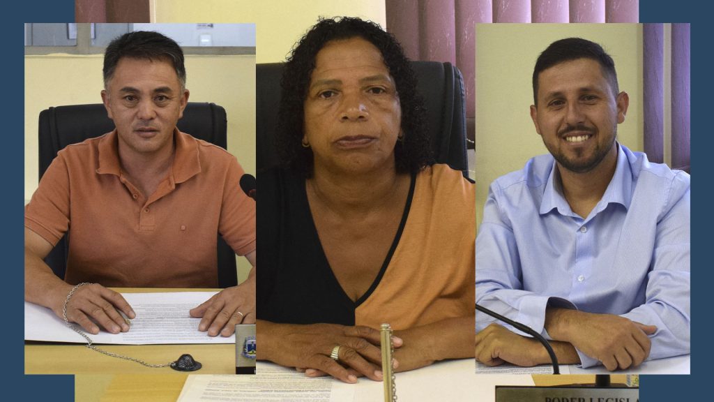 Vereador Toshi Omura, Vereadora Luciléia e vereador Tucaninho.