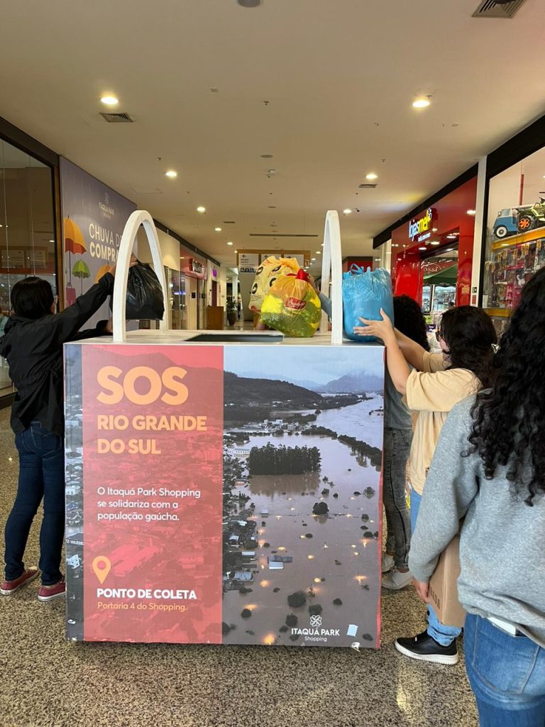 Itaquá Park Shopping união em favor das vítimas das chuvas no sul do Brasil