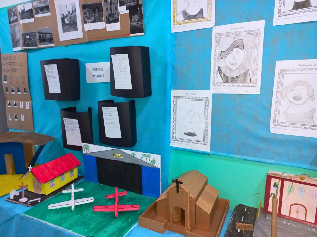 Alunos da EMEF Regina Célia Celebram os 60 Anos de Biritiba Mirim com Exposição Histórica. Foto: PMBM