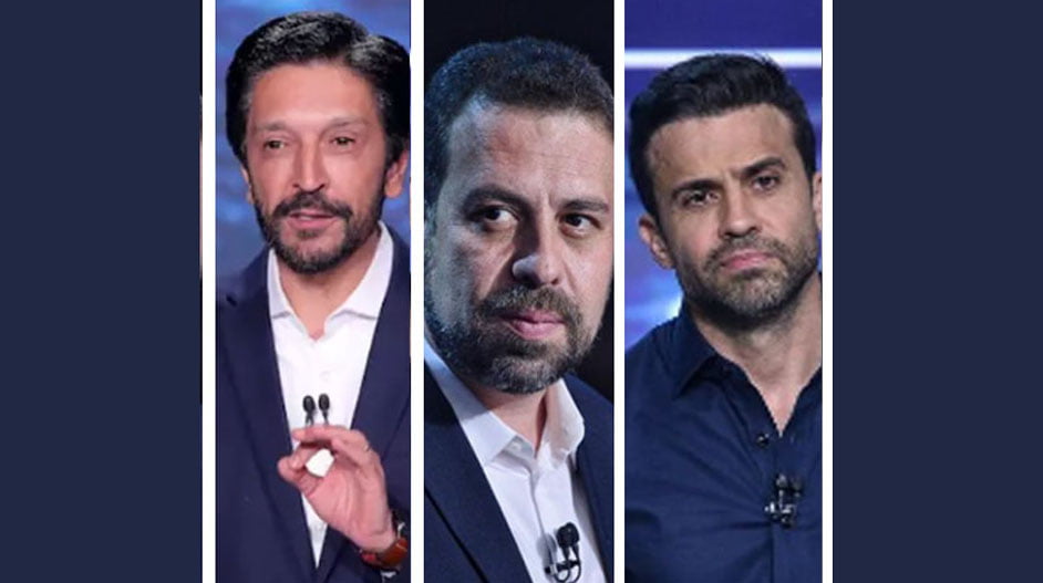 Nunes, Boulos e Marçal Disputam Liderança na Corrida pela Prefeitura de São Paulo. Foto: Reprodução