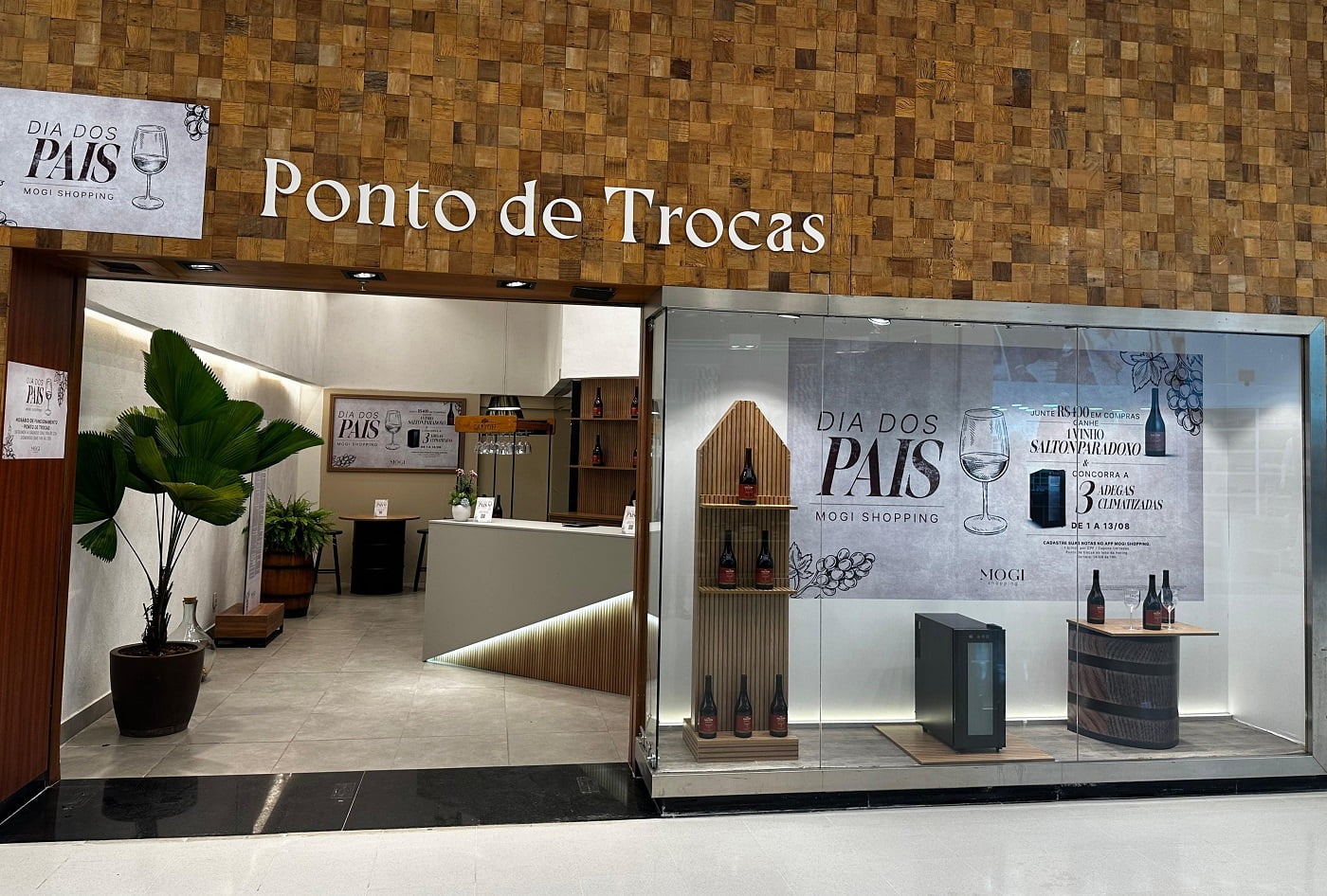 Mogi Shopping Celebra Dia dos Pais com Sorteio de Adegas e Brinde de Vinho. Foto: Divulgação