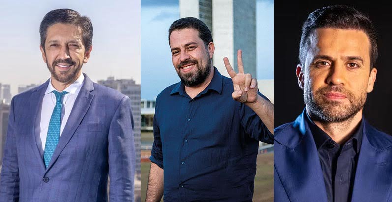 Nunes lidera corrida eleitoral para prefeito de SP, Boulos segue em segundo, e Marçal perde força. Foto: Reprodução
