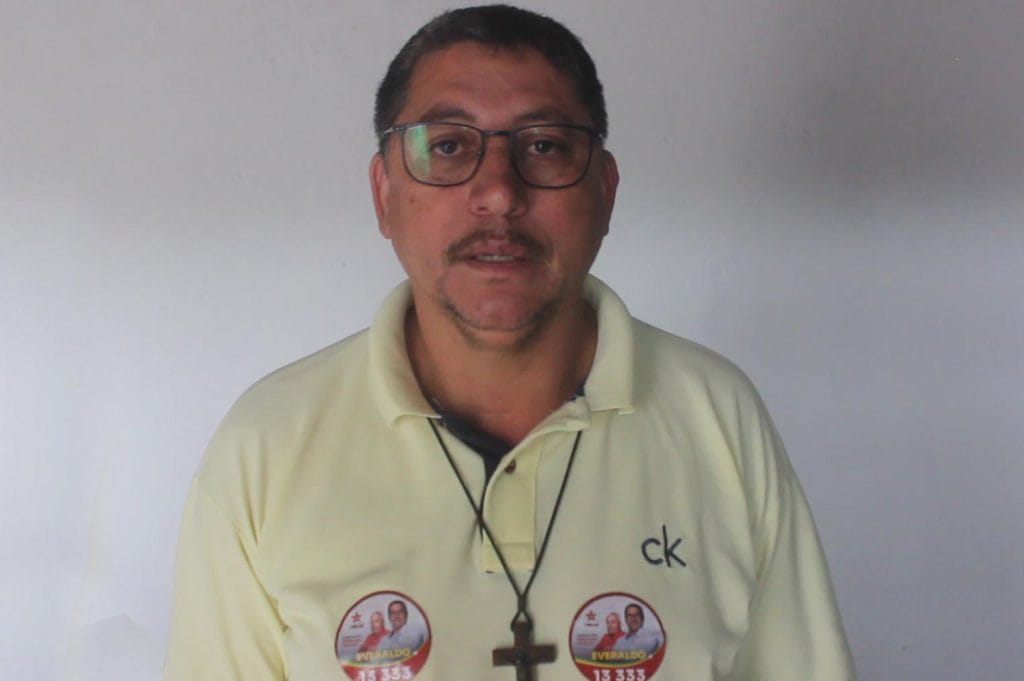 Candidato a Vereador Everaldo, Presidente do PT em Biritiba Mirim, Faz Apelo por Mudança nas Eleições. Foto Diário do Estado de São Paulo