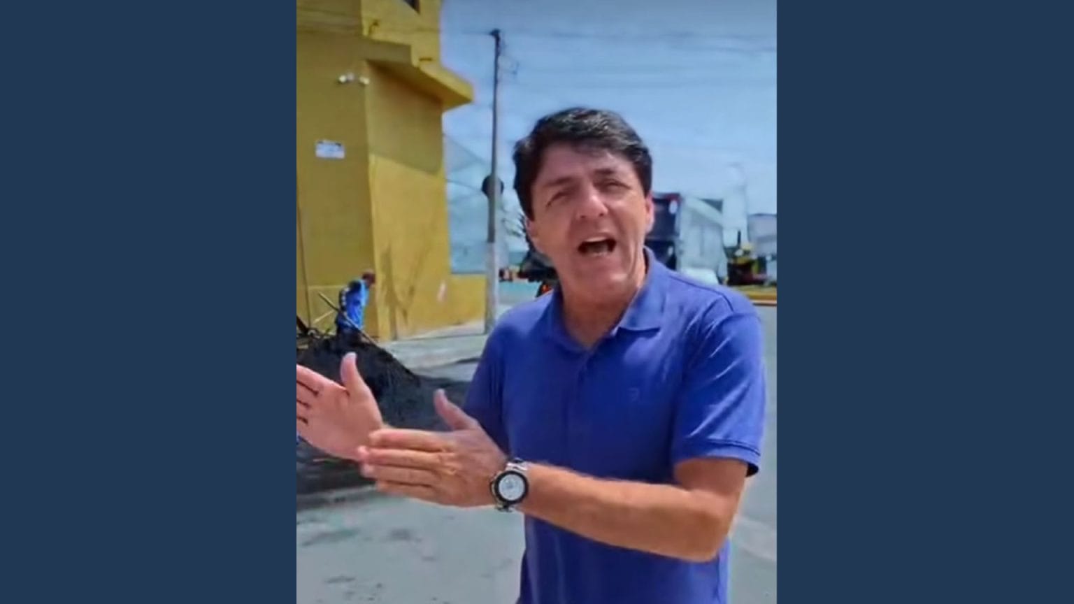 Prefeito Inho Taino inicia semana pós-eleição com obras de acessibilidade no centro de Biritiba Mirim. Foto: Reprodução