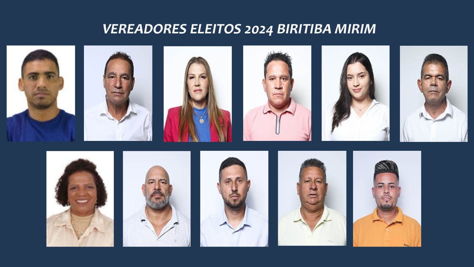 Vereadores Eleitos em Biritiba Mirim para a Próxima Legislatura. Foto: Reprodução