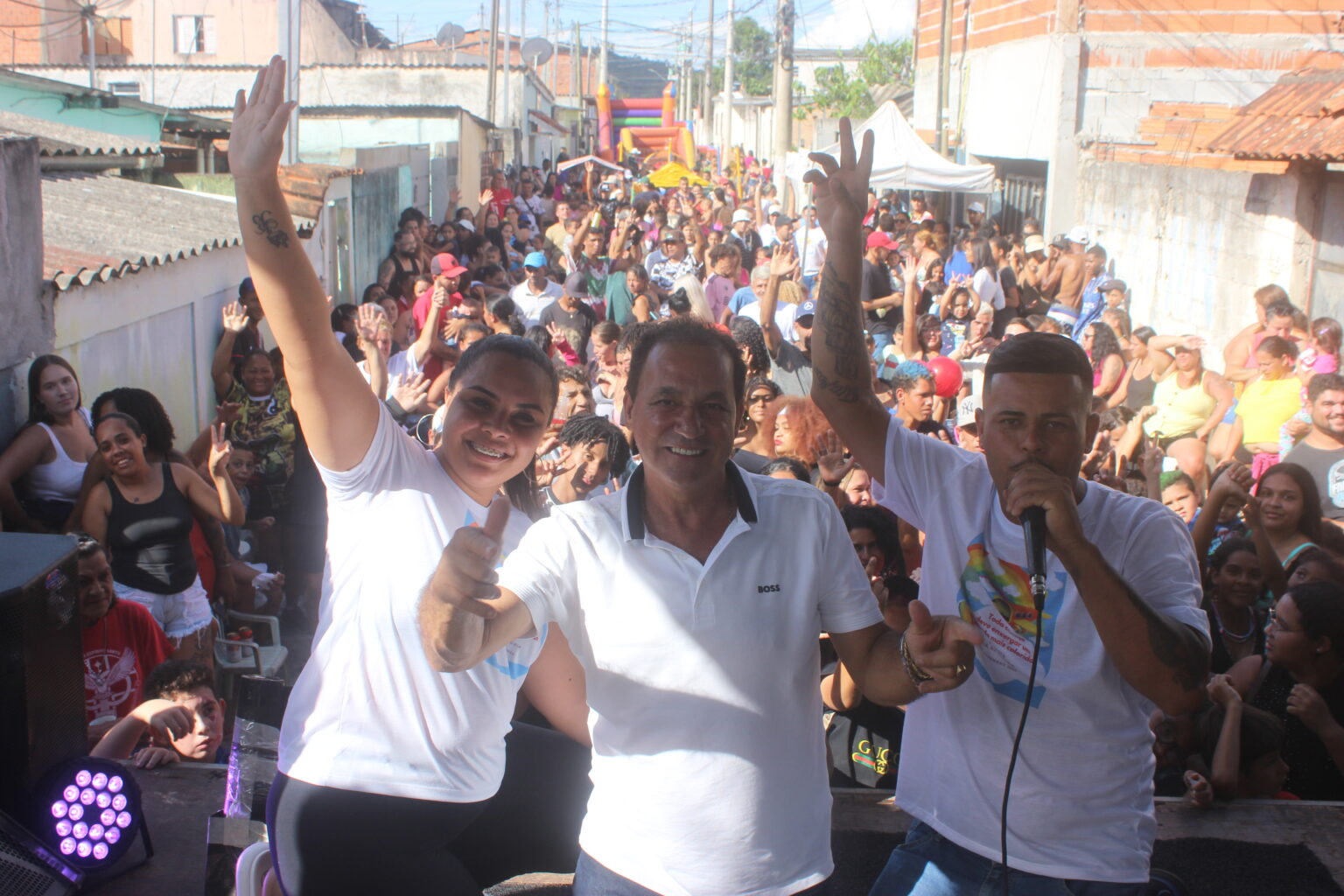 Um Dia Memorável com o Vereador Tião e os Vereadores Eleitos Cleitinho e Adalto em Festa no Bairro Santo Antônio. Diarioesp.com.br