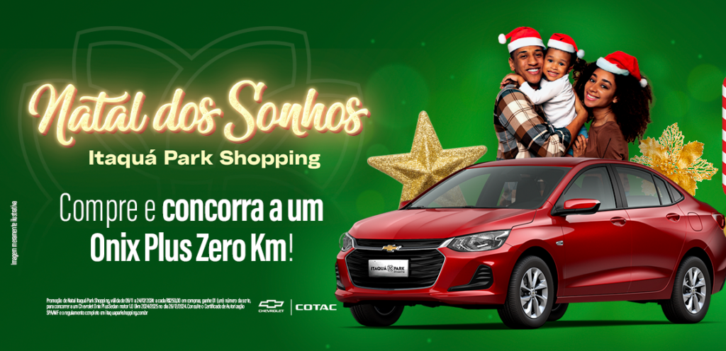 Natal do Itaquá Park Shopping tem Sorteio de Carro Zero. Foto: Divulgação
