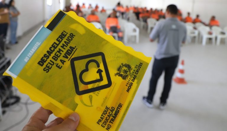 Ações de educação para o trânsito estão entre as medidas adotadas pela Prefeitura para reduzir o número de acidentes em Mogi. Foto: (Divulgação/PMMC)