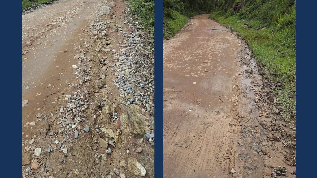 Moradores do Aterrado cobram manutenção viária e relatam dificuldades em estrada rural de Salesópolis. Foto: Reprodução/Rede Social